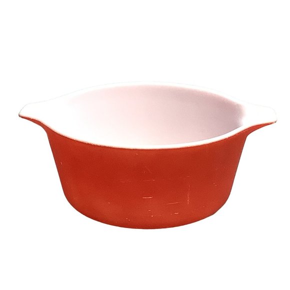 VTG Pyrex Friendship Red #474-B Casserole Dish Bowl 1 1/2 QT No Lid